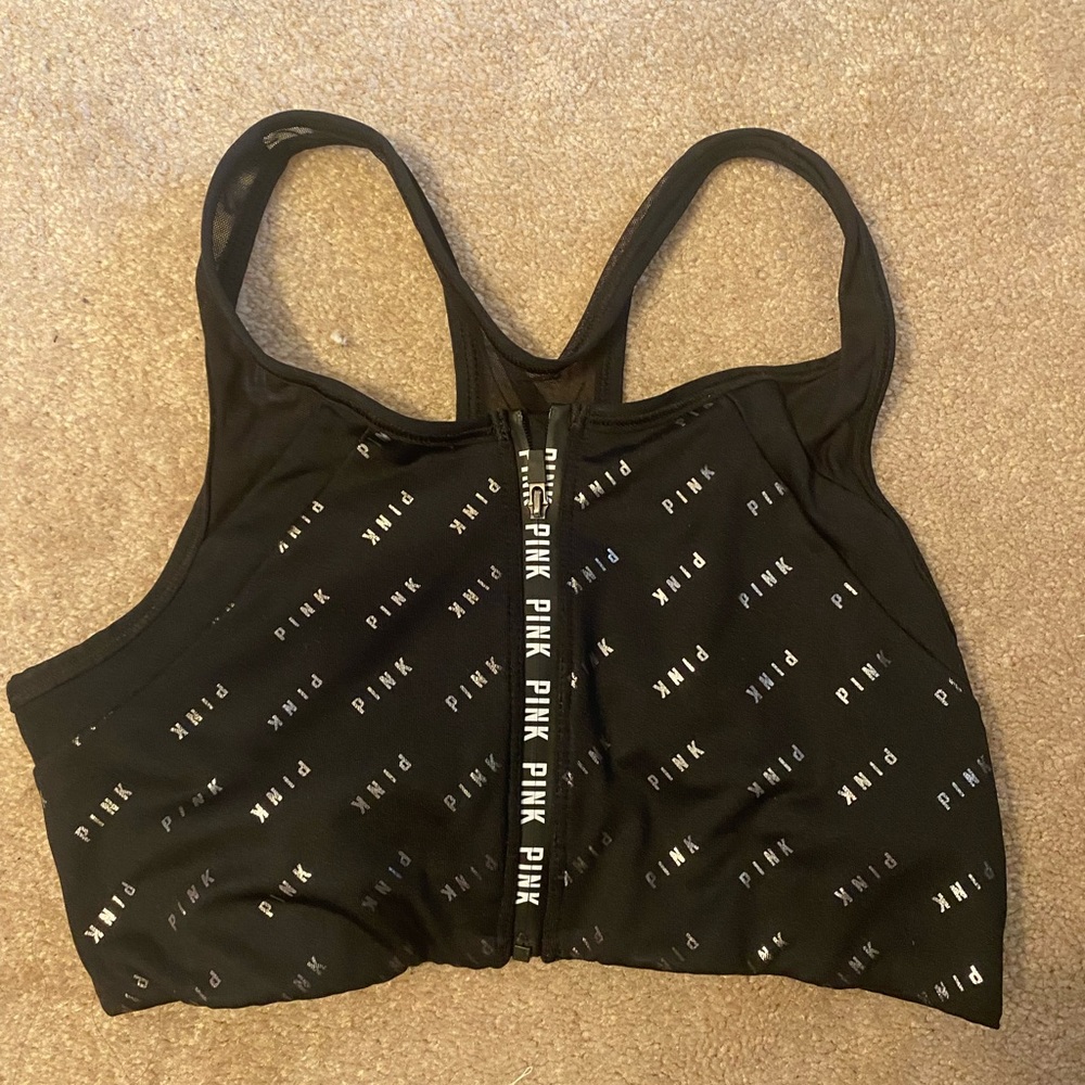 VS PINK Zip-up Sports Bra